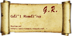 Gál Romána névjegykártya